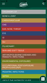EMRA Antibiotic Guide screenshot
