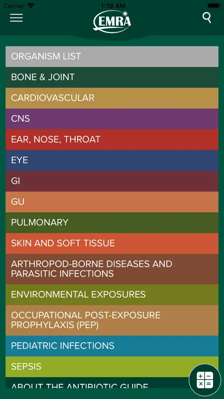 EMRA Antibiotic Guide screenshot 1 of 2