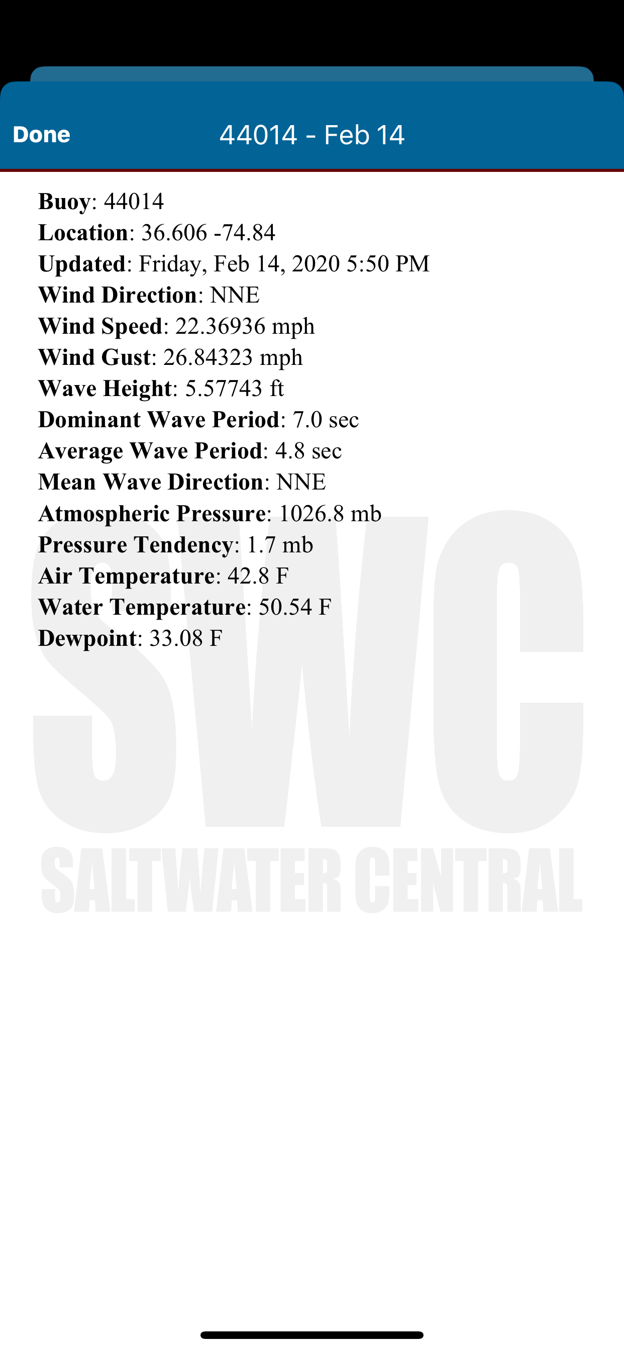 ReefCast Marine Weather