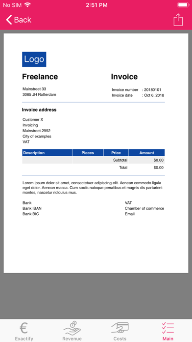 Screenshot #3 pour Freelancer Timesheet Invoice