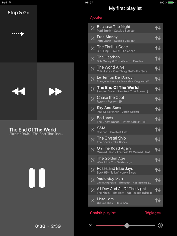 Screenshot #4 pour Stop&Go+ Music Player