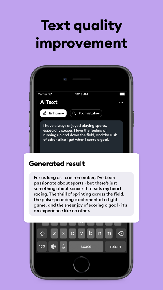 #2. AiText: Grammar & Spell Check (iOS) بواسطة: Mikhail Chelbaev
