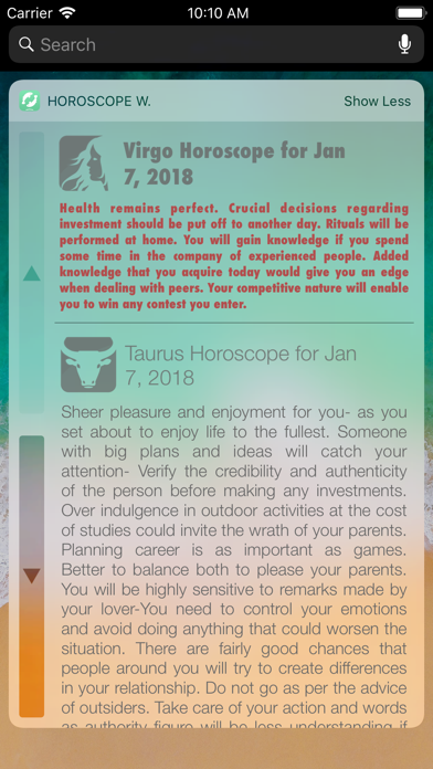 Horoscope Widget screenshot 3