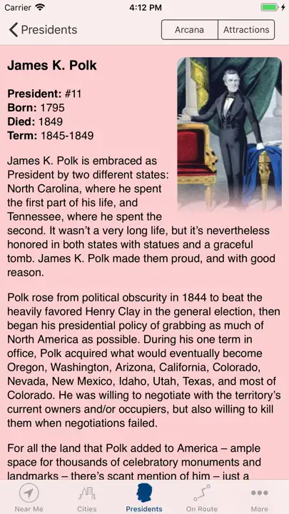 Roadside Presidents iPhone Screenshot 4