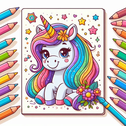 Unicorns & pegasus coloring