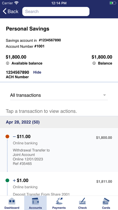 OUR COMMUNITY MOBILE BANKING Screenshot