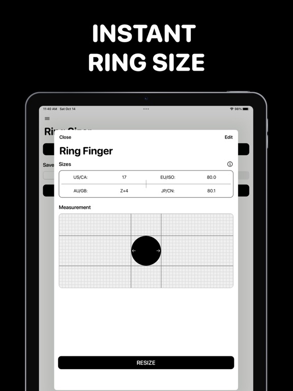 Screenshot #5 pour Ring Sizer Tool