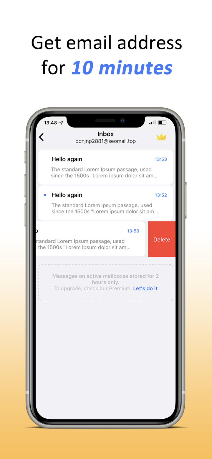 10 Minute - Temp Mail Address screenshot 1