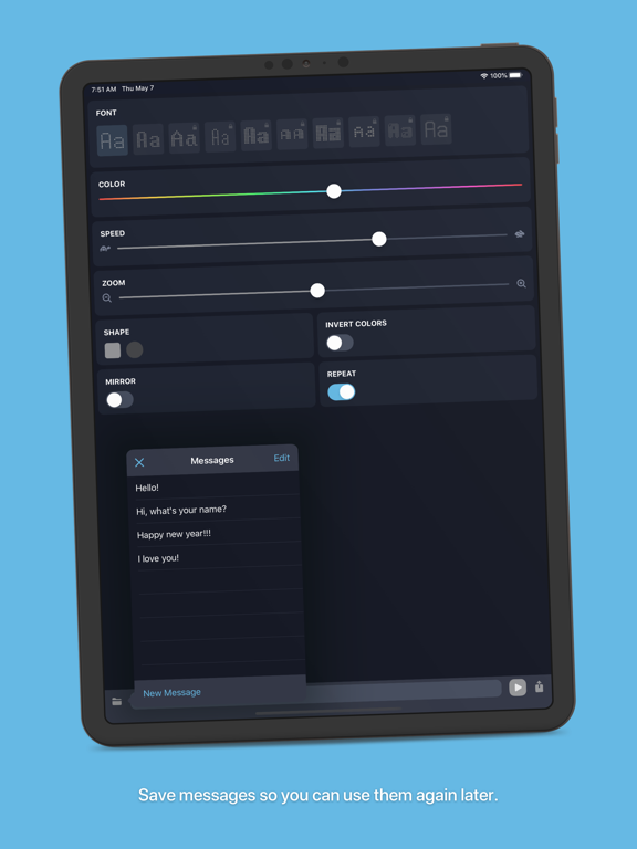 LED Banner - LEDit iPad screenshot 4 - Utilities app