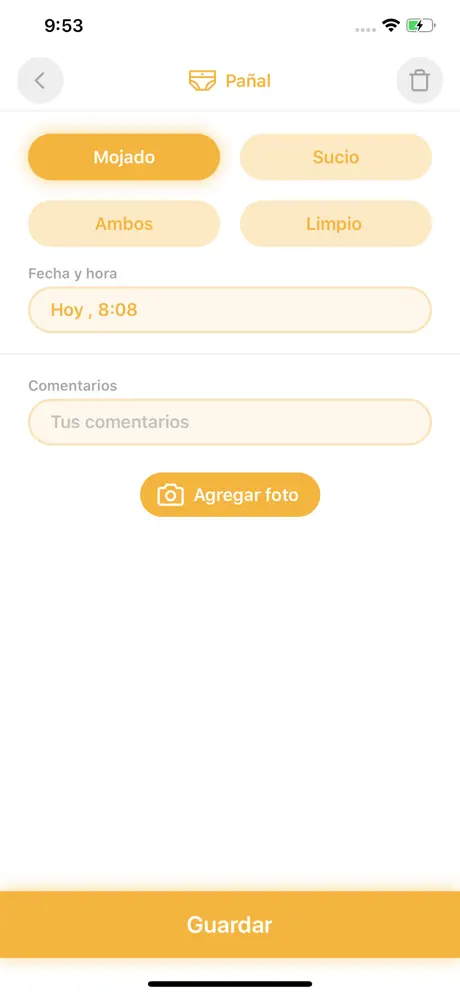Mi bebé - Diario del bebé