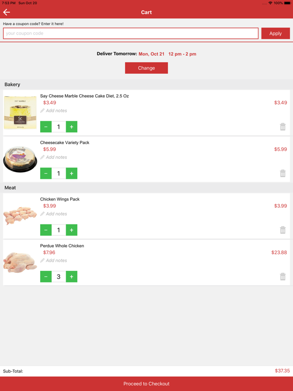Gala Supermarkets iPad screenshot 4 - Shopping app
