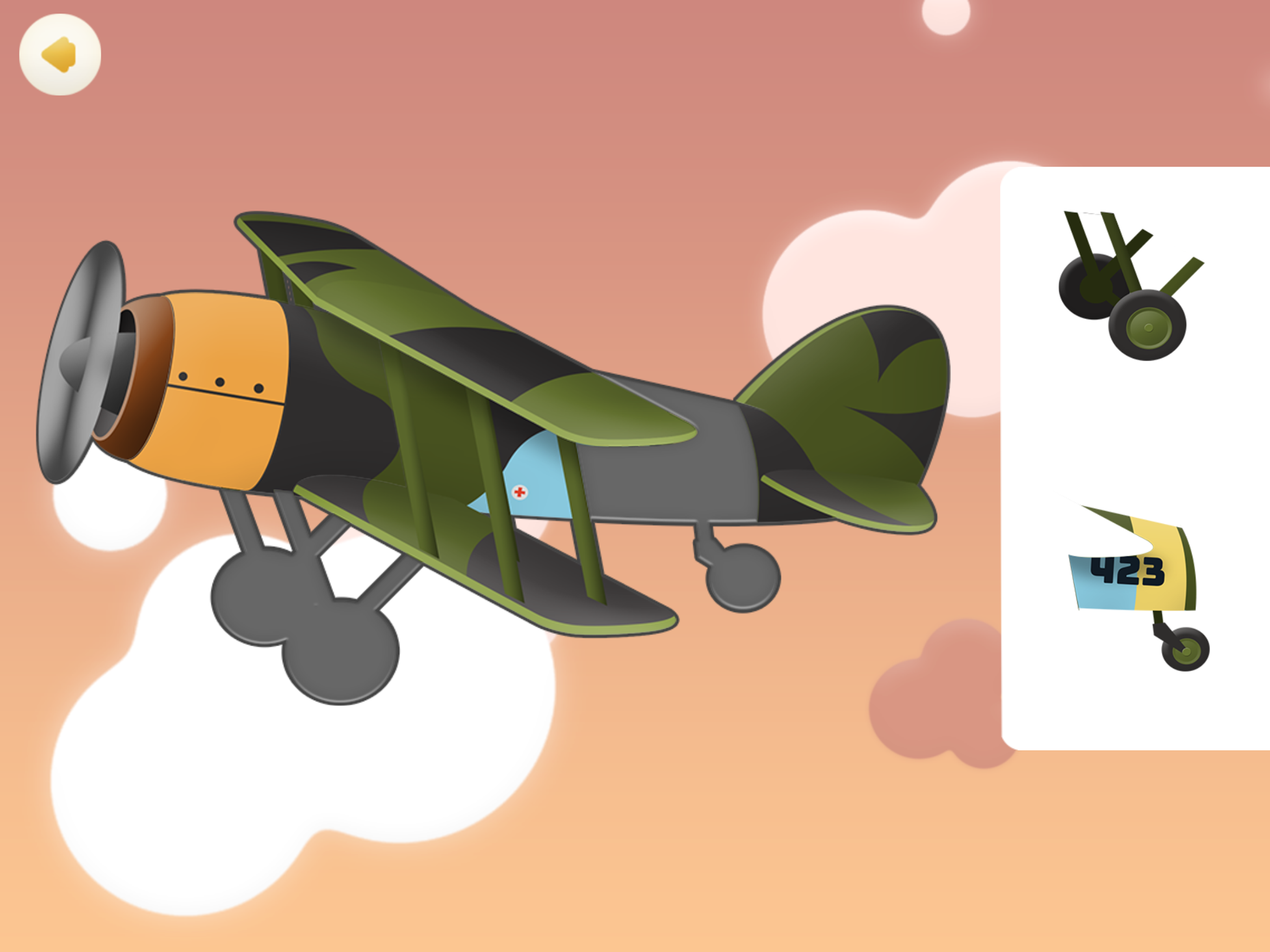 Airplane: Puzzle and Coloring