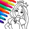 女の子のための塗り絵と描画 - iPhoneアプリ