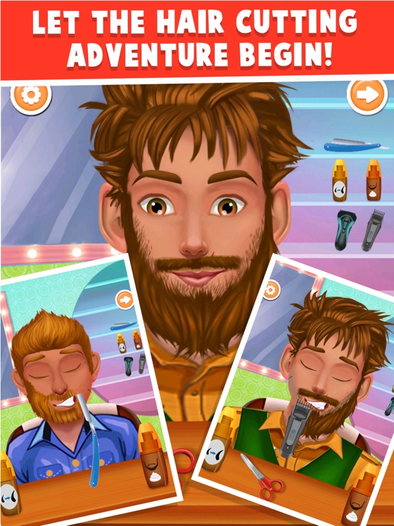 Crazy Beard Shaving Salon iPad screenshot