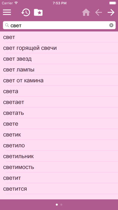 Korean Russian dictionary screenshot 3