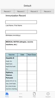 immunization log iphone screenshot 1