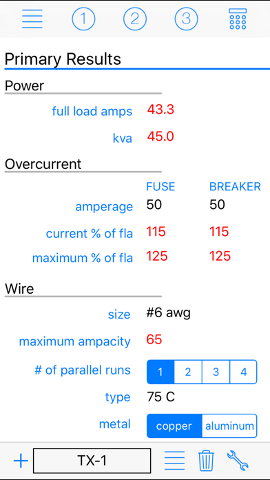 Transformer Calc Pro Screenshot