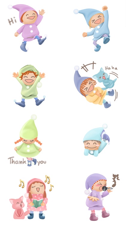 Pommin and the Kitty Gang Stickers for Messages