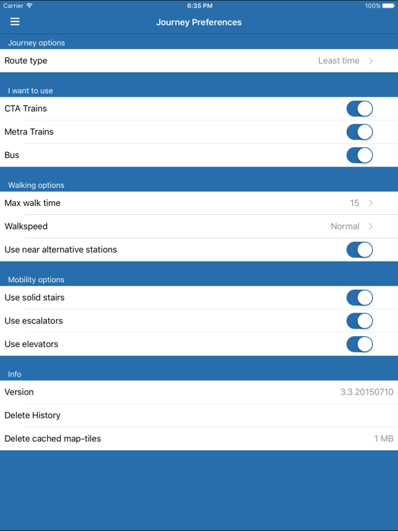 RTA Chicago iPad screenshot 5 - Travel app
