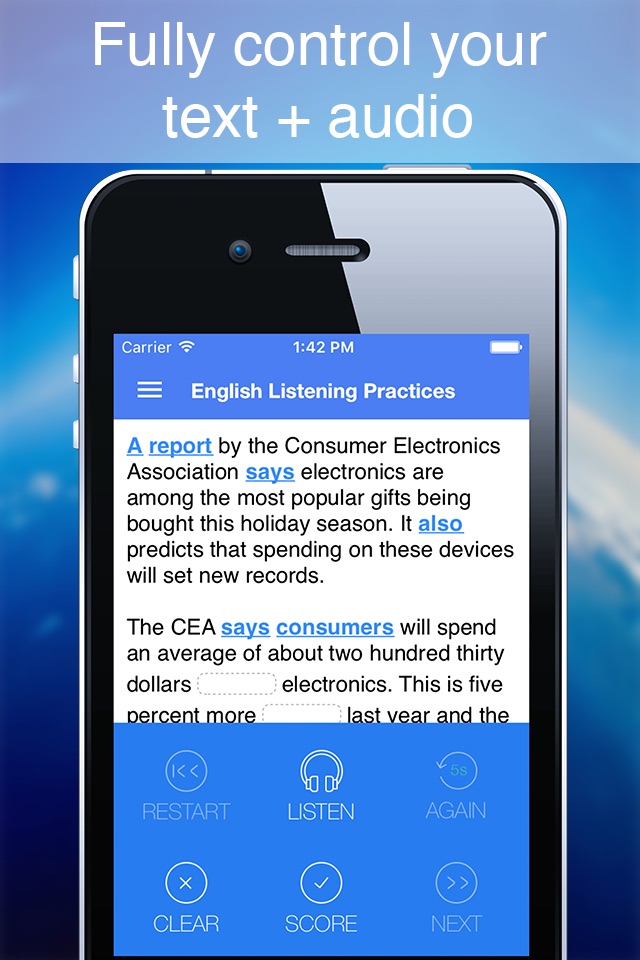 English Listening Practices - Smart tool to improve your listening skill screenshot 2