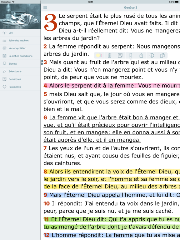 Screenshot #6 pour La Bible Offline Gratuite en Audio - Louis Segond