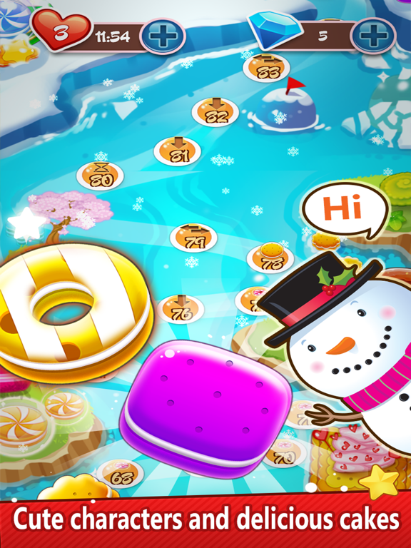 Cookie Fever - a fun puzzle games! iPad screenshot