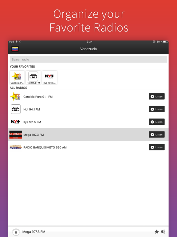 Radio Venezuela - Radios VEN FREE iPad screenshot 2 - Music app