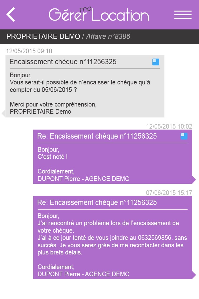 Gérer ma Location screenshot 2