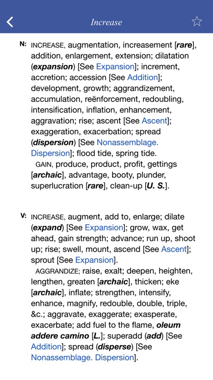 English Thesaurus: general ideas classified screenshot-3