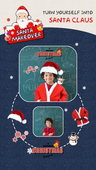 Christmas Makeover FREE - Santa Claus Photo Editor to Add Hat, Mustache & Costumeのおすすめ画像1