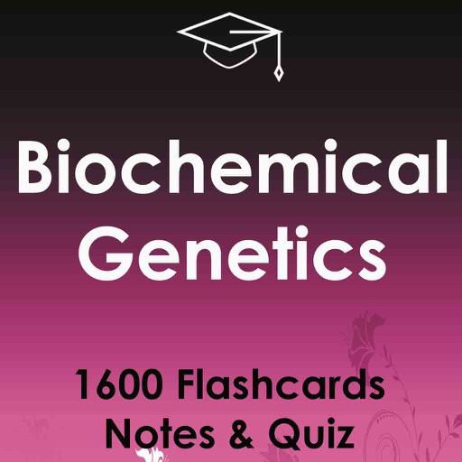 Biochemical Genetics : 1600 Flashcards Notes & Quiz For Exam Prep icon