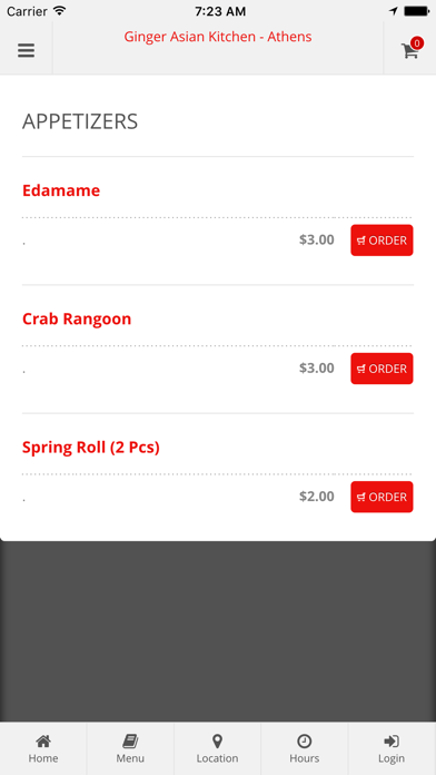 Screenshot #2 pour Ginger Asian Kitchen Athens Online Ordering