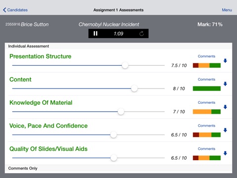 Rapid Feedback — Oral Presentations screenshot 3