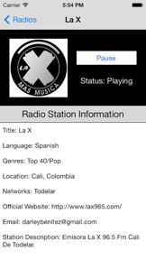 Colombia Radio Live Player (Bogotá / español) screenshot