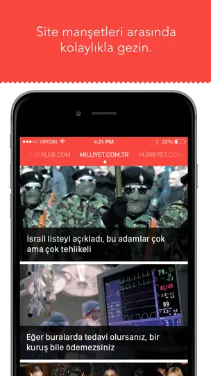 Screenshot von Manşetler auf dem iPhone 3