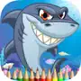 Coloring Book Sea Animal HD: Learn to paint and color a shark, jellyfish, crab and more