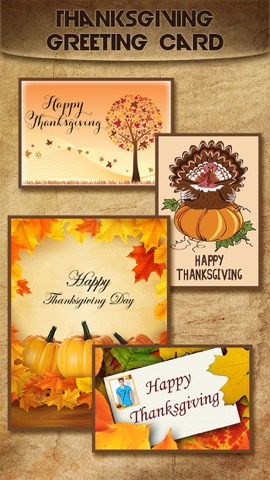 Holiday Greeting Cards FREE - Mail Thank You eCards & Send Wishes for American Thanksgiving Dayのおすすめ画像1