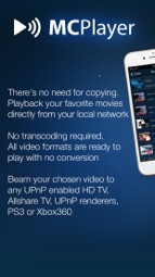MCPlayer wireless UPnP video player for iPhone, stream movies on HD TV Captura de tela 1