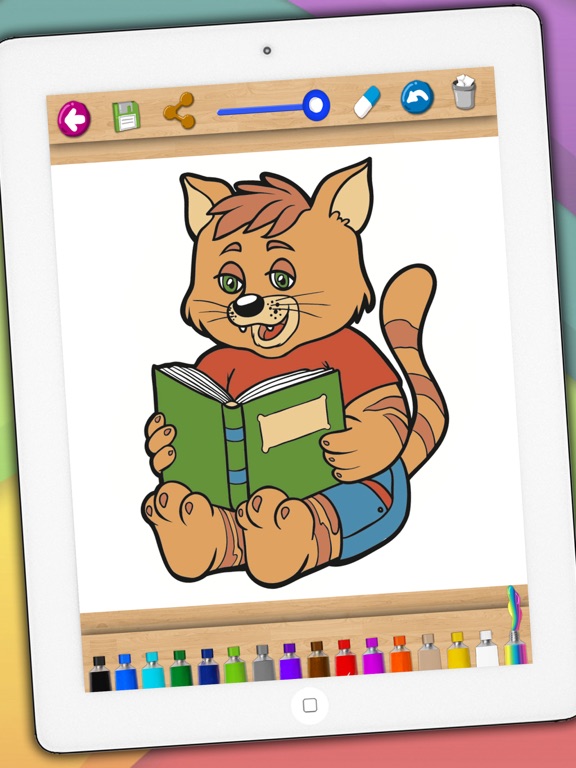 Screenshot #6 pour أرسم و لون القطط – كتاب تلوين الحيونات مع قطط ظريفة للأطفال