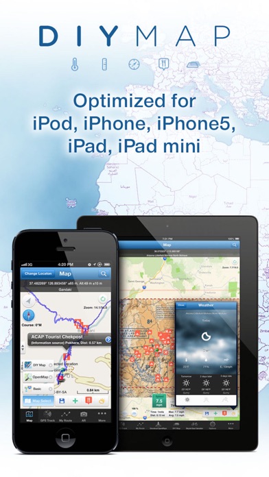 DIY Map GPS (App for World Travelers) Screenshot