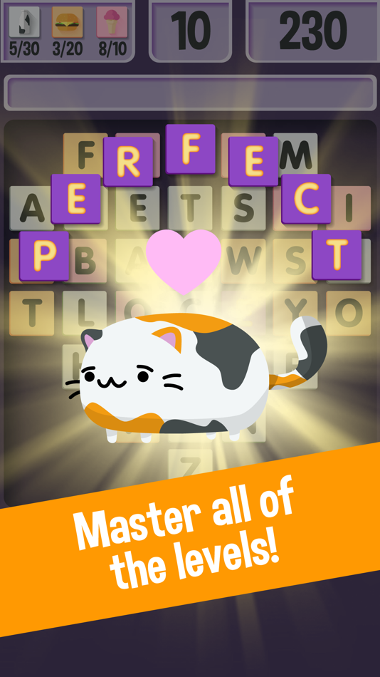 #5. Word Quest: A Free Word Finder Game for Cat Lovers (iOS) بواسطة: Freeze Tag, Inc.