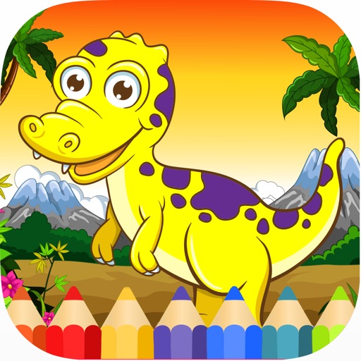 Dinosaur Game For Kids! Coloring Book for Toddler iOS App