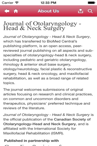 Journal of Otolaryngology - Head & Neck Surgery screenshot 2
