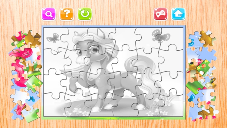 Cartoon Puzzle Pony Jigsaw Puzzles Box For Kids