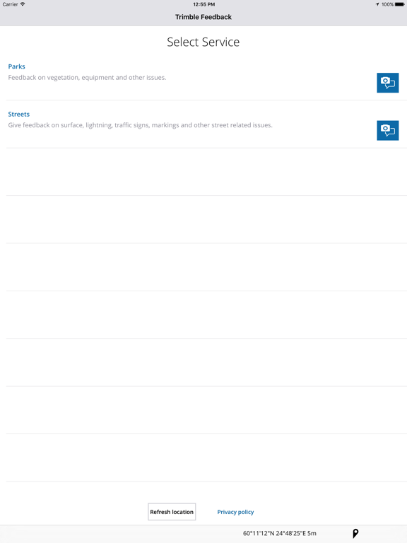 Screenshot #5 pour Trimble Feedback