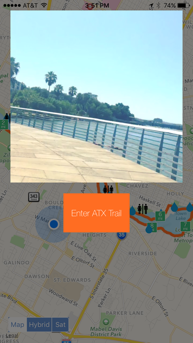 Screenshot #2 pour ATX Trail - never get lost or thirsty on Austin's Town Lake trail ever again.