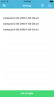 contacts backup and transfer - sync, copy and export address book in vcf to dropbox iphone screenshot 4