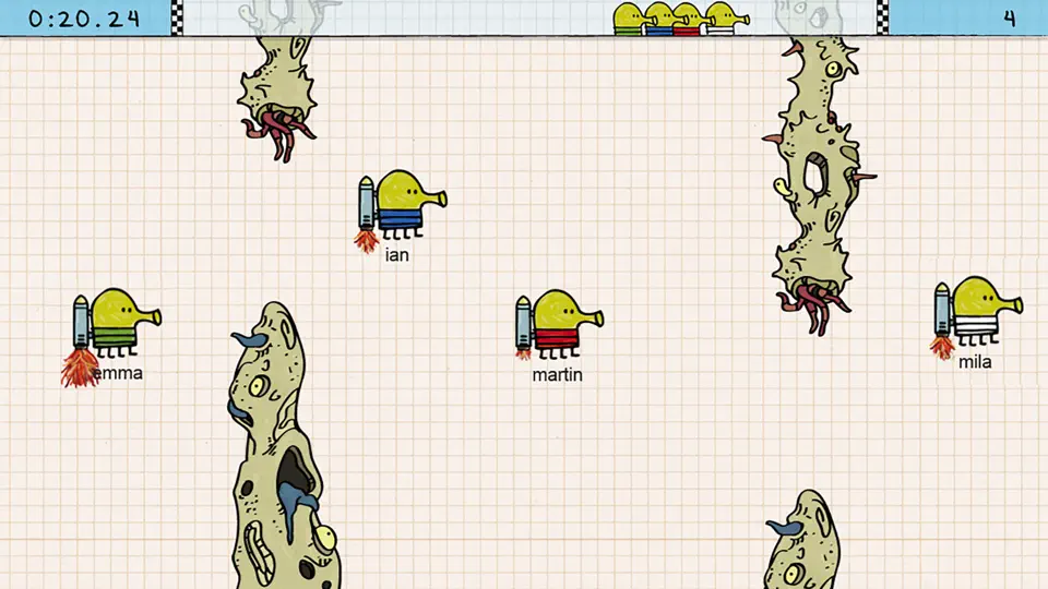 Captura de pantalla de Doodle Jump Race en iPhone 3