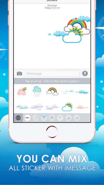 Cloud Stickers Emoji Keyboard Themes ChatStick