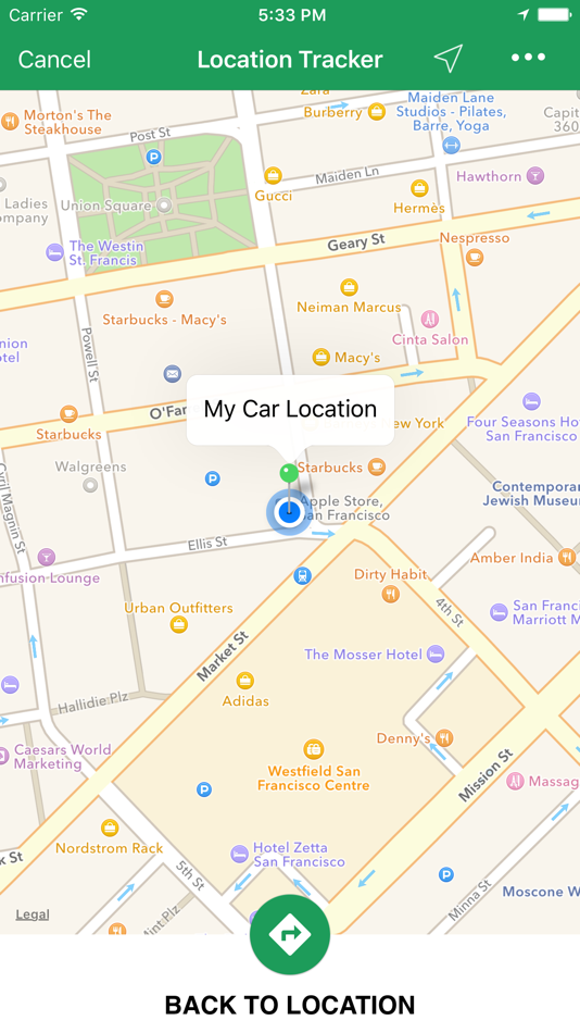Simple Location Tracker - Track and Find Car Parking with GPS Map Navigation - 1.1 - (iOS)